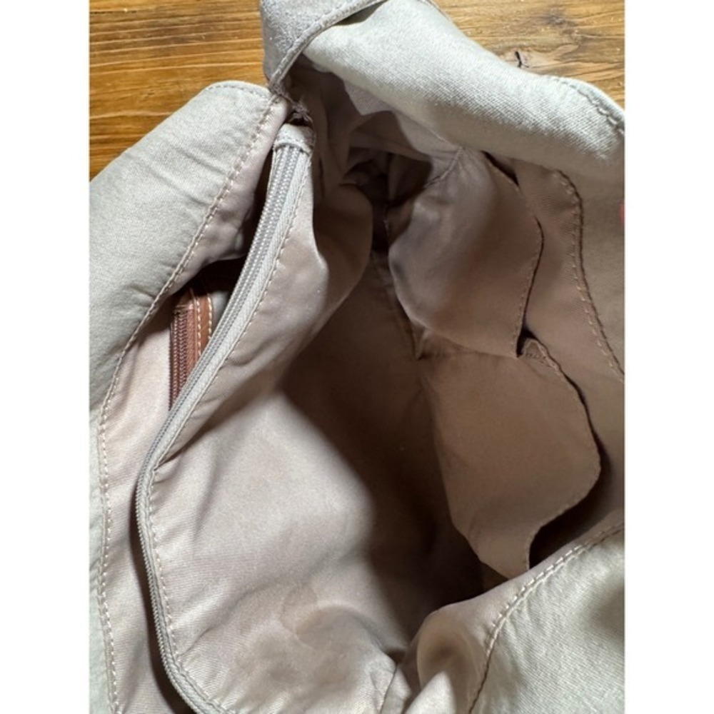 The Sak Huntley Hobo Bag in Sand Suede Taupe Tassel Shoulder Bag Slouchy Tote - Picture 14 of 17